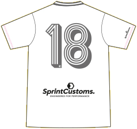 Personalised jersey back with player number